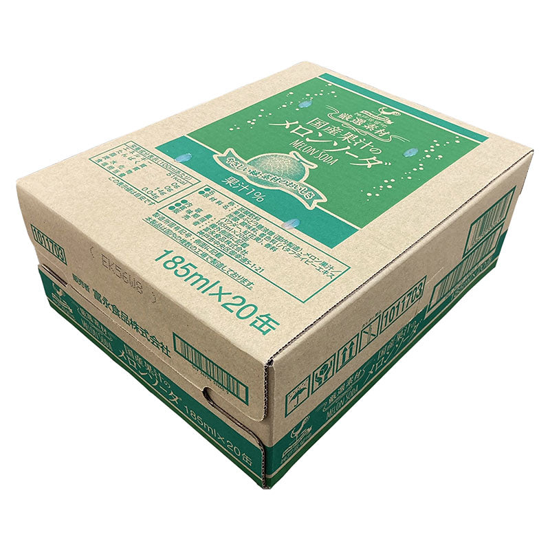 神戸居留地 厳選素材 国産果汁のメロンソーダ 185ml 20缶セット